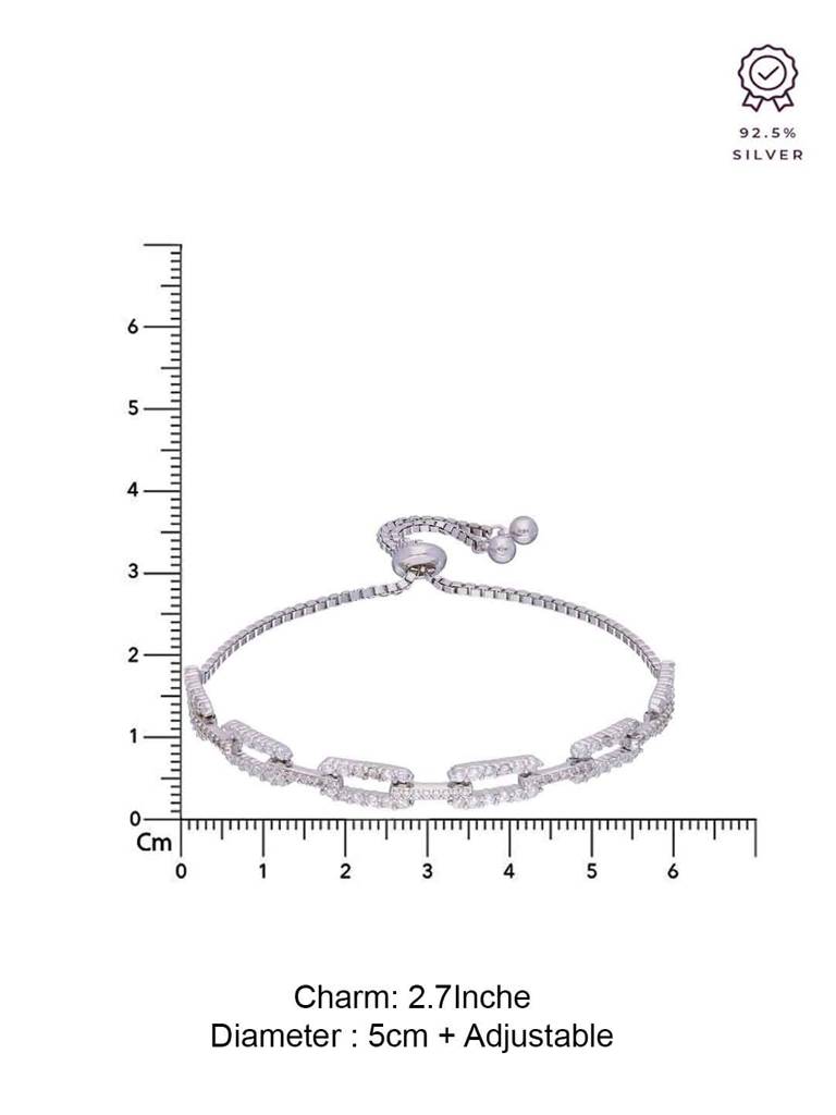 Sterling Silver Double Bar Link Adjustable Bracelet : BRSL91-S-NA