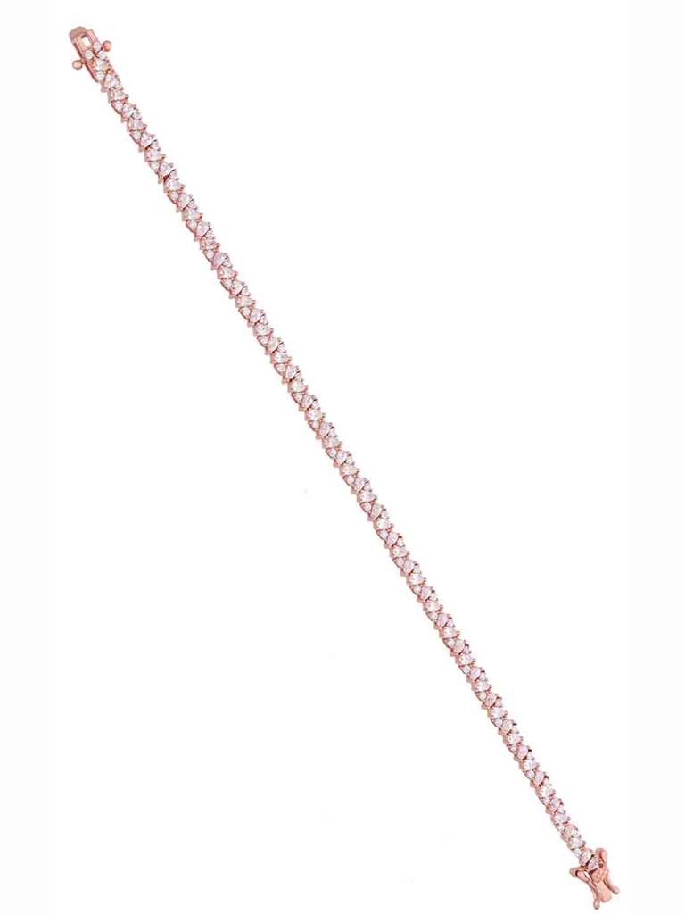 Allure Crystal Rectangle Baguettes Tennis Bracelet : BRTN115-RG-NA