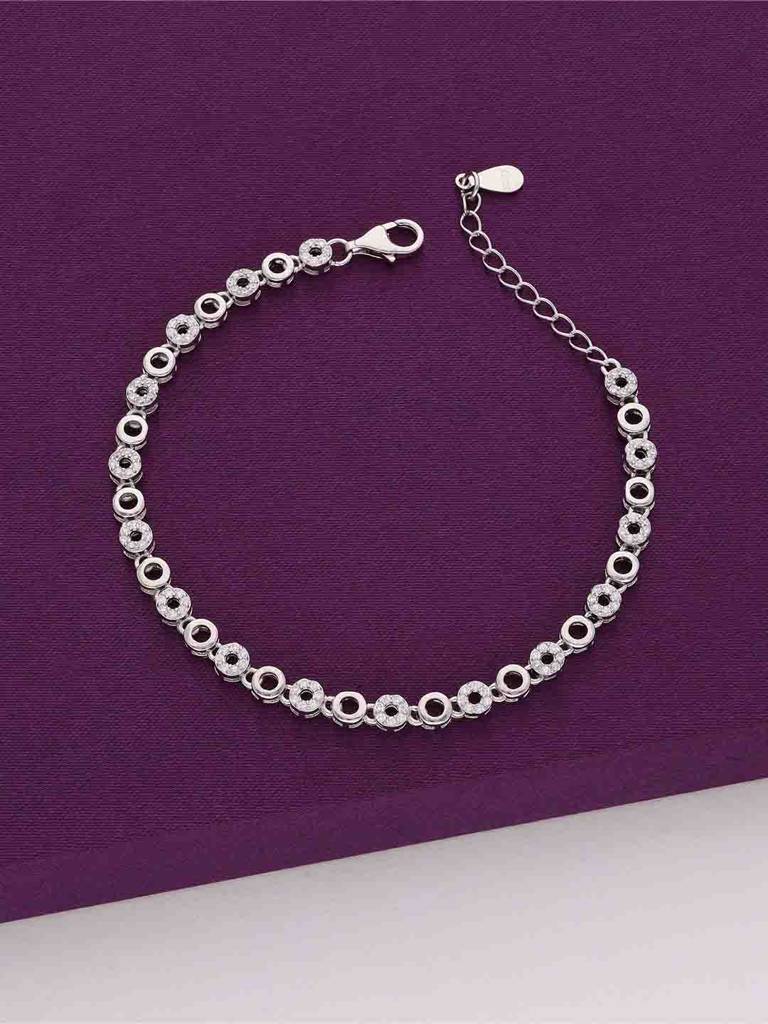 Concentric Charisma Silver Tennis Bracelet : BRTN69-S-NA