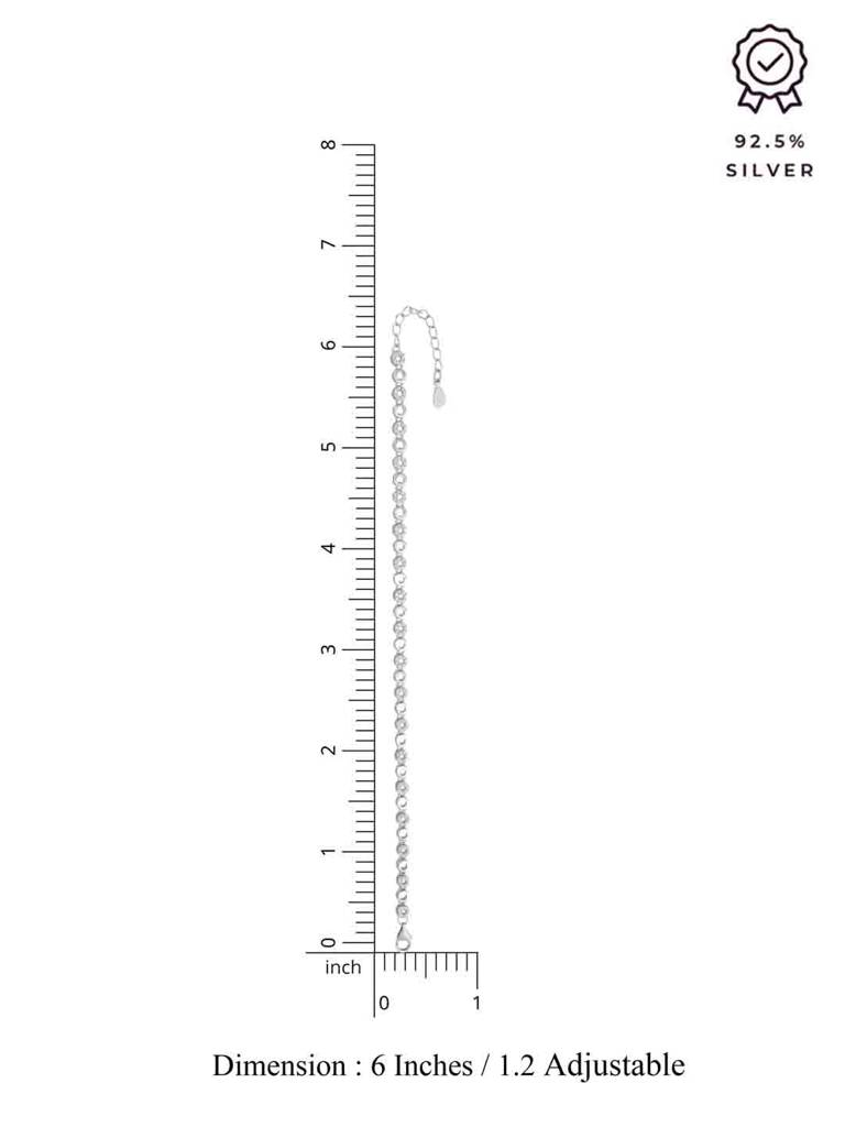 Concentric Charisma Silver Tennis Bracelet : BRTN69-S-NA