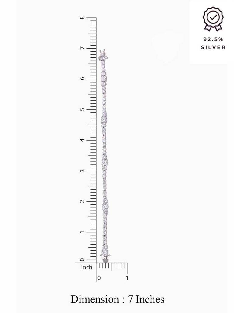 Trinity Bond Diamante Silver Tennis Bracelet : BRTN96-S-NA