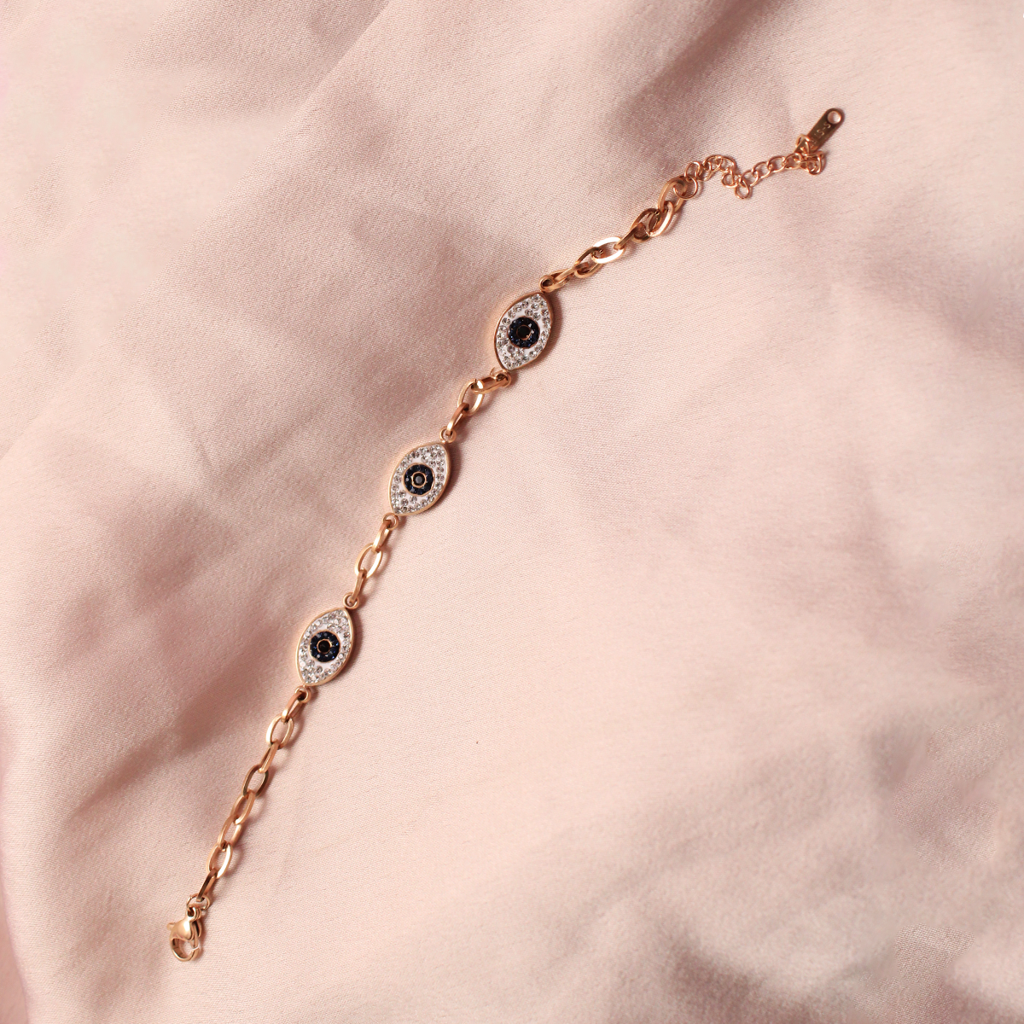 Evil Eye Bracelet - Gold For Women & Girls : BS11595