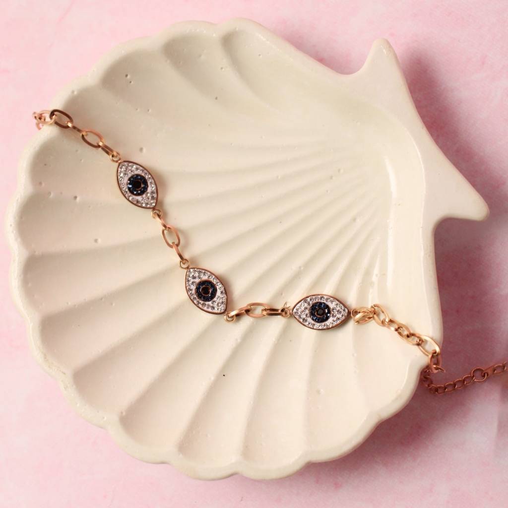 Evil Eye Bracelet - Gold For Women & Girls : BS11595