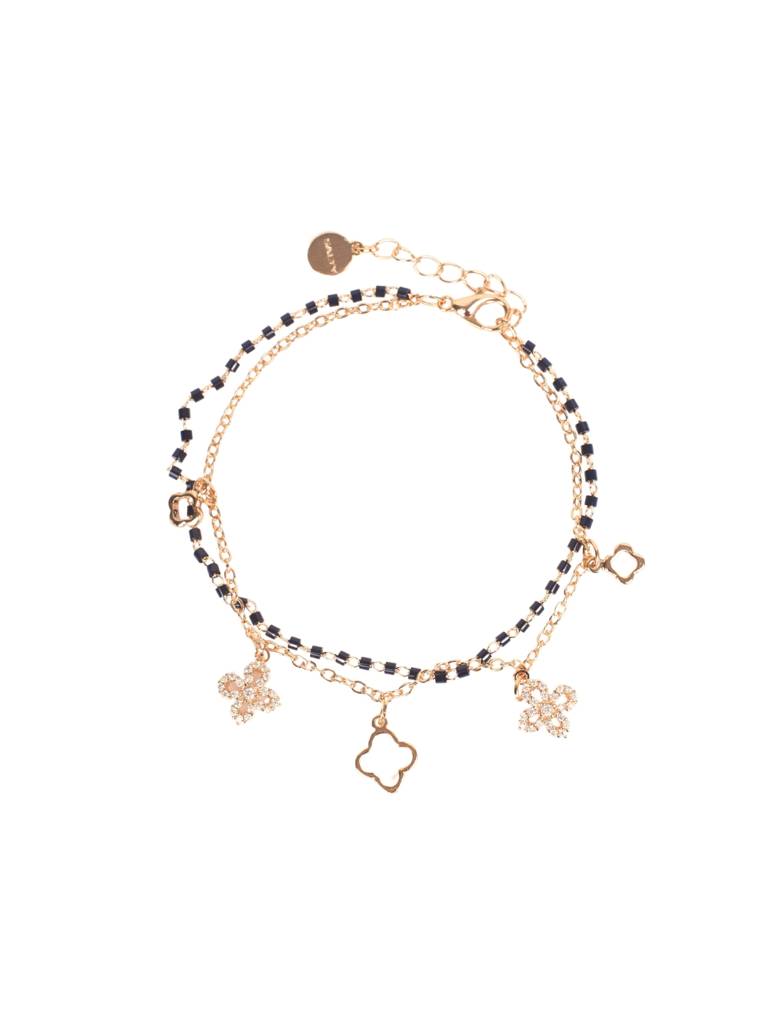 Mystic Black Pearl Bracelet For Women & Girls Jewellery Accessories : BS14409-G-BLK