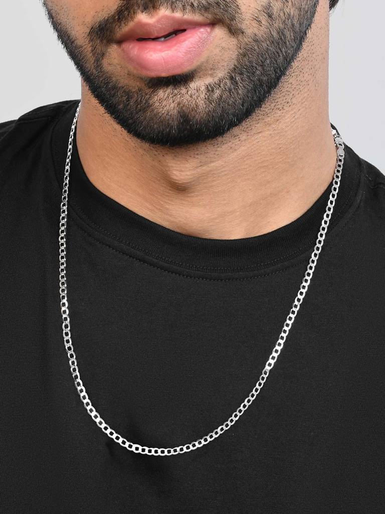 Signature Curb Silver Chain : BSGC279