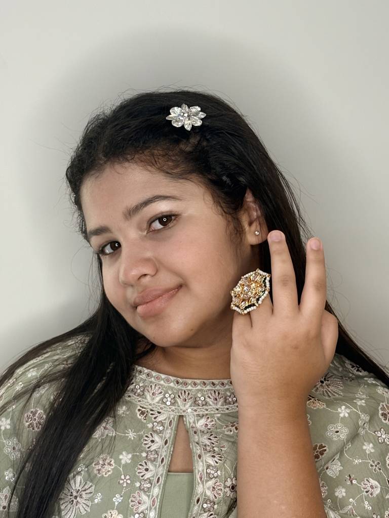 Kundan Octagon Cocktail Ring : BSJ-71