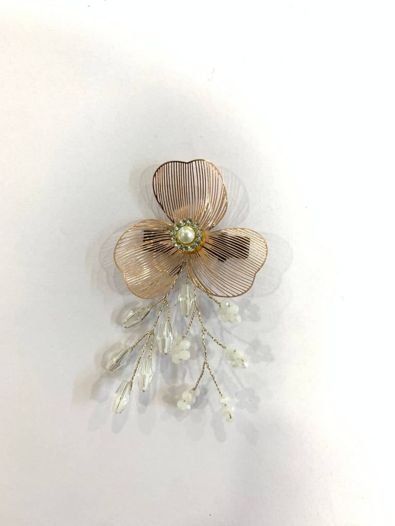 Golden Blossom Pearl Hair Clip (Set Of 2) : BSJ106