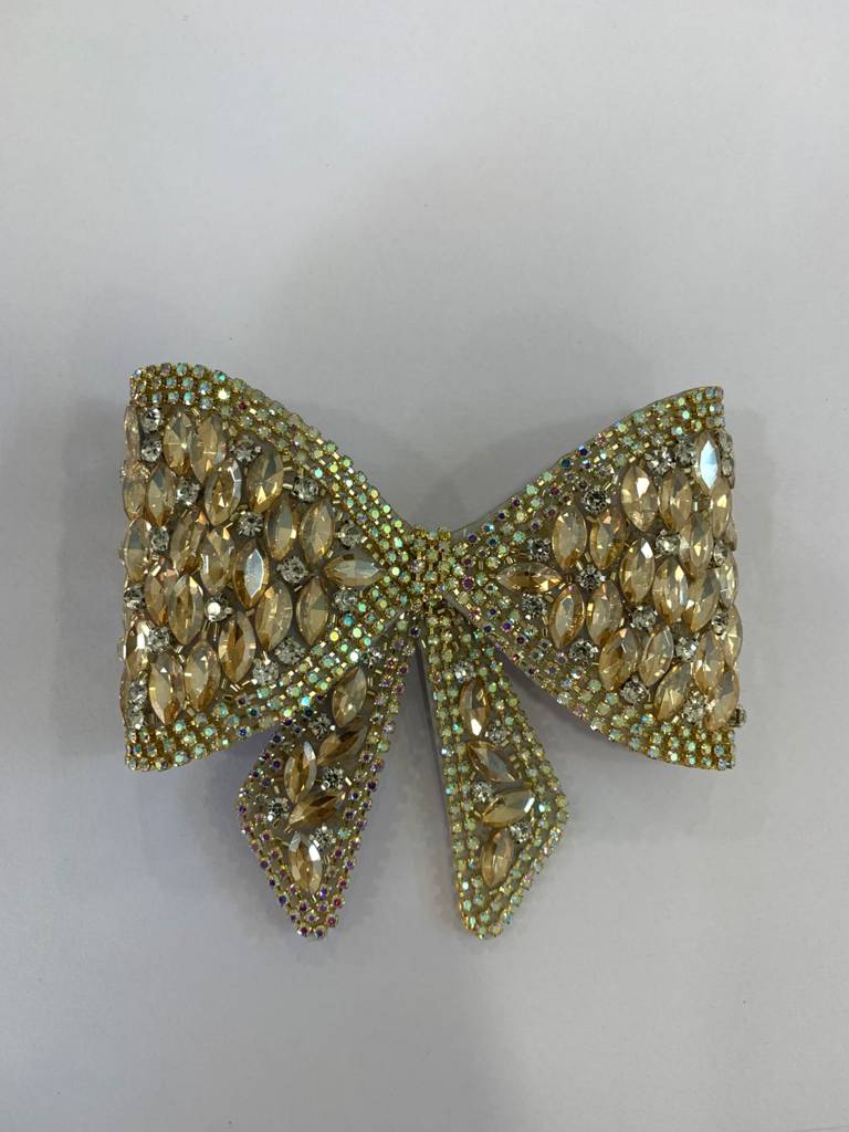 Crystal Wing Gold Butterfly Hair Clips : BSJ115