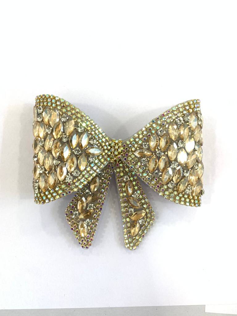Crystal Wing Gold Butterfly Hair Clips : BSJ115