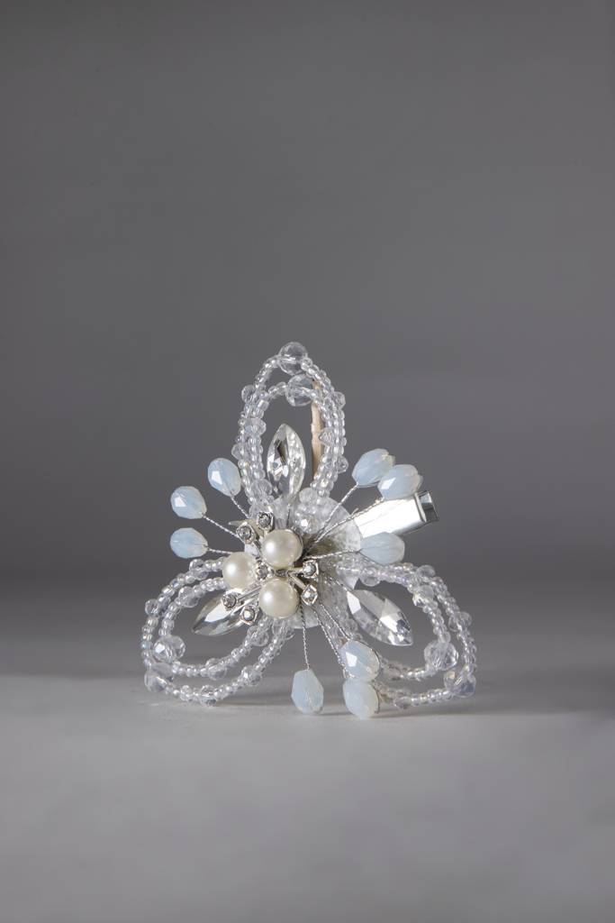 Blue Silver Hair Clip : BSJCL13