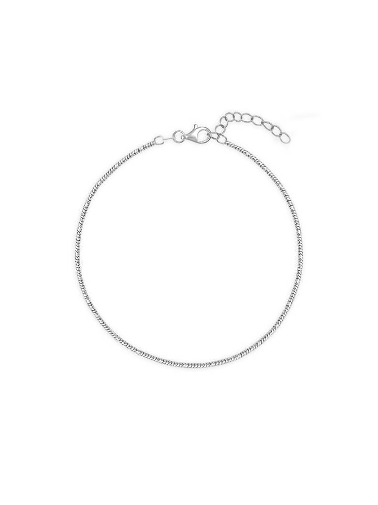 Classic Twist Silver Anklet : BSPA946
