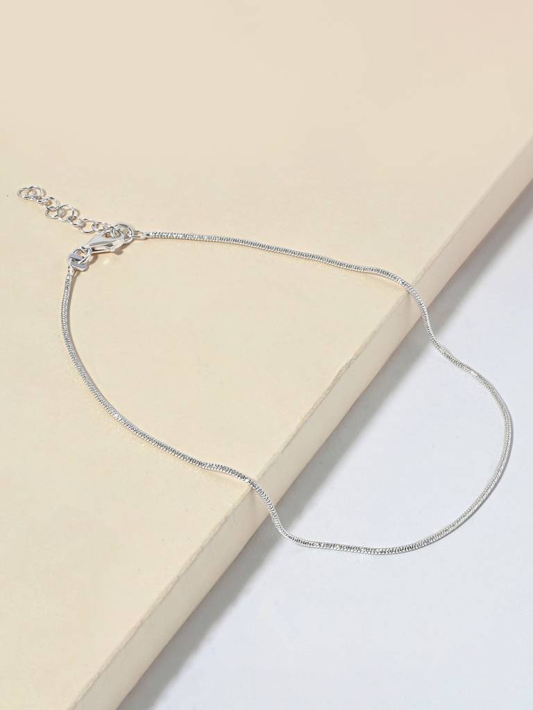 Classic Twist Silver Anklet : BSPA946