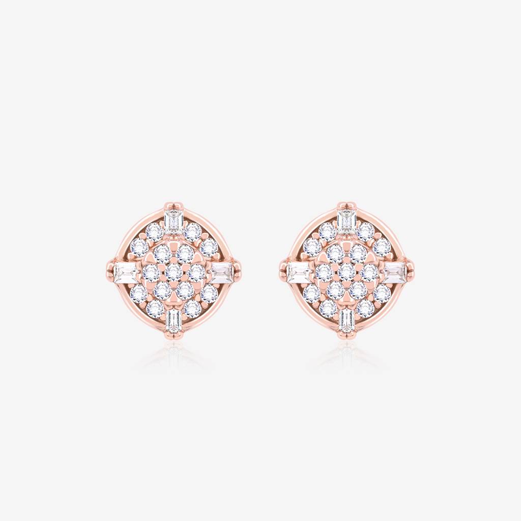 Radiant Rose Gold Studs : BTP126