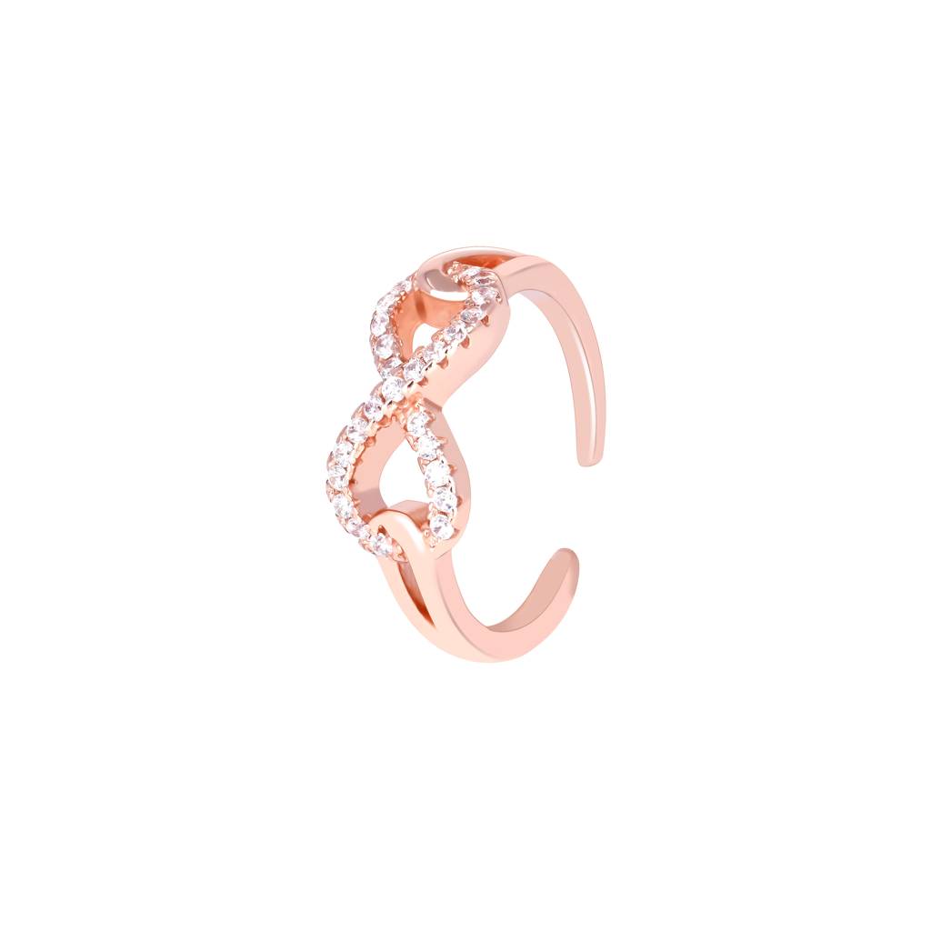 Stone Infinity Toe Ring : BTR58