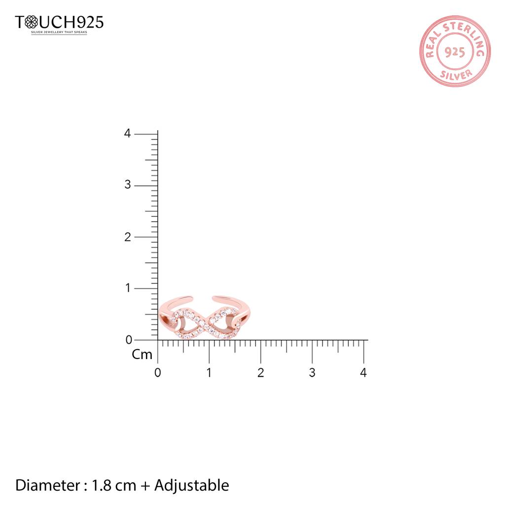 Stone Infinity Toe Ring : BTR58