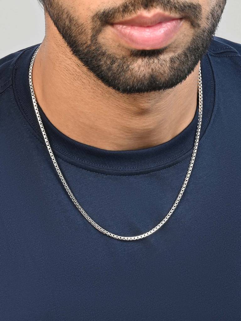 Box Link Silver Chain : BVGC304