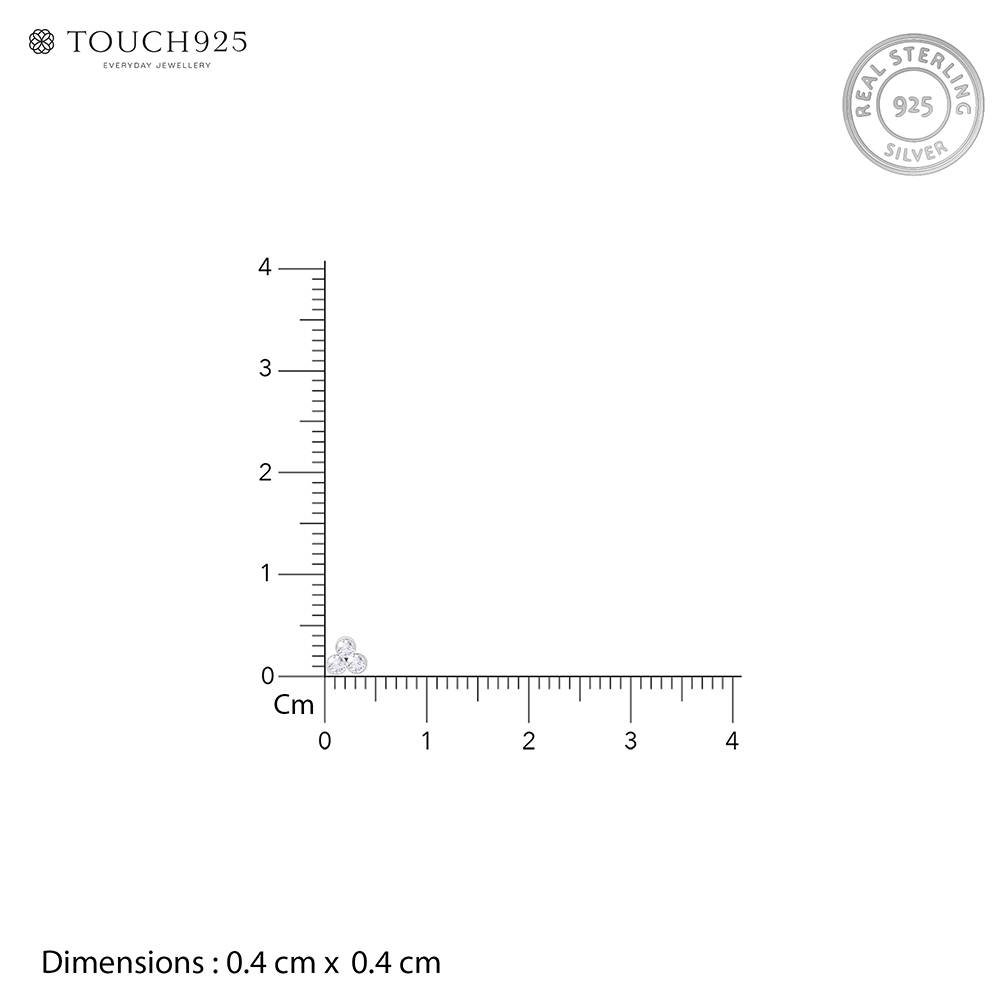 Tri Cluster Nose Pin : BXNP950