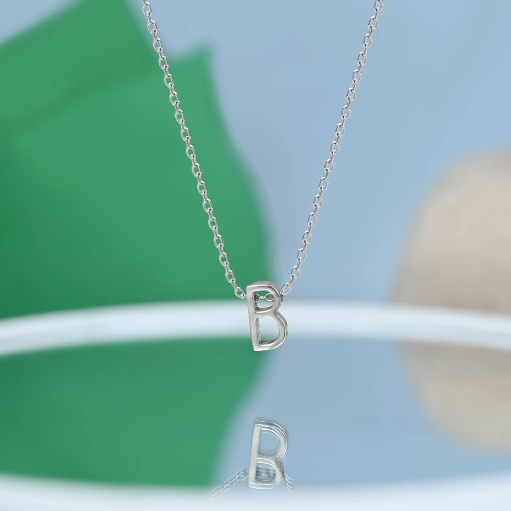 "B" Initial Necklace : MIN261