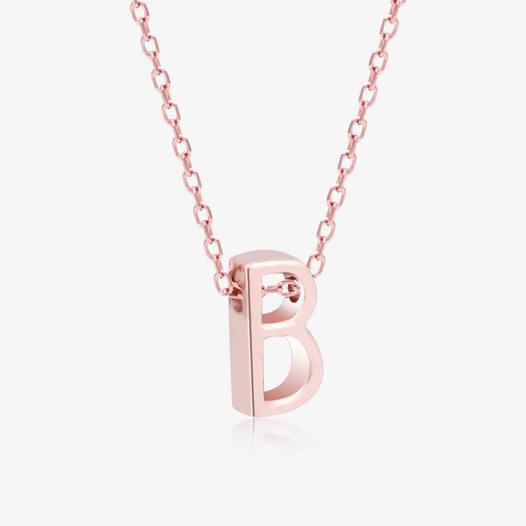 "B" Initial Necklace : MIN268