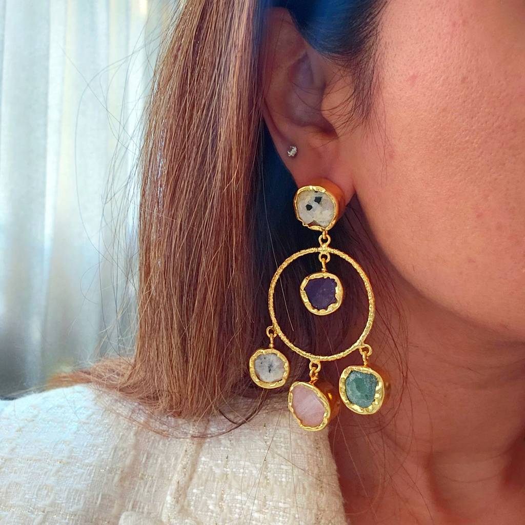 Betty Dangle Brass Earrings : TAA-9999904734175-EARRING
