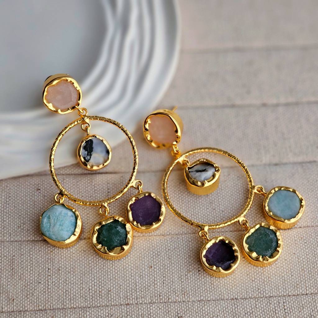 Betty Dangle Brass Earrings : TAA-9999904734175-EARRING