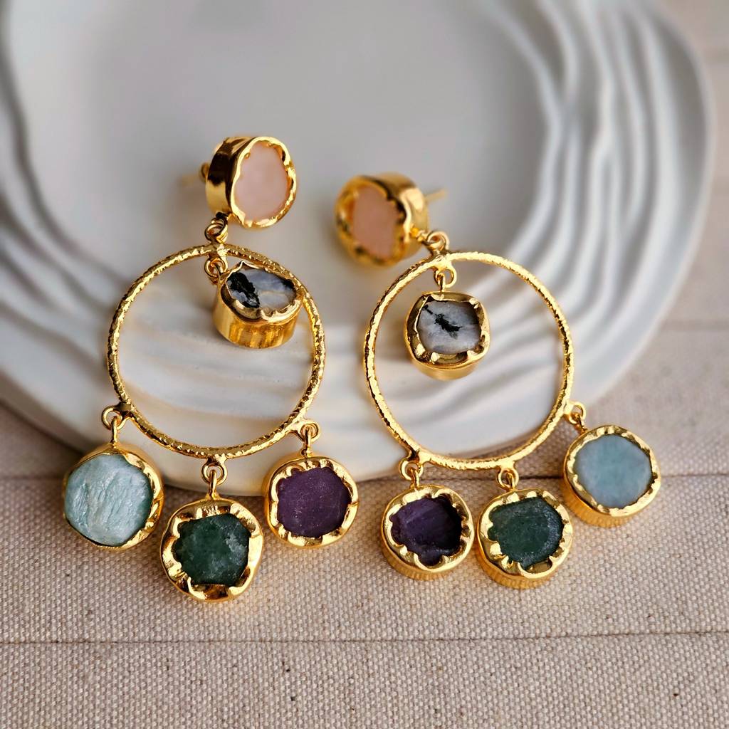Betty Dangle Brass Earrings : TAA-9999904734175-EARRING