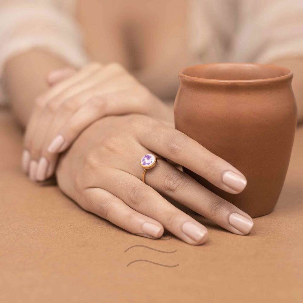 Bird'S Nest Lilac Ring : LA-FF-R-BNLR-S1