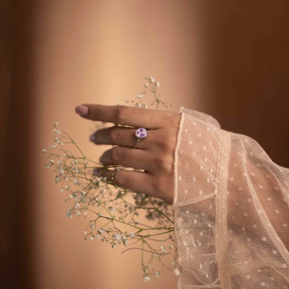 Bird'S Nest Lilac Ring : LA-FF-R-BNLR-S1