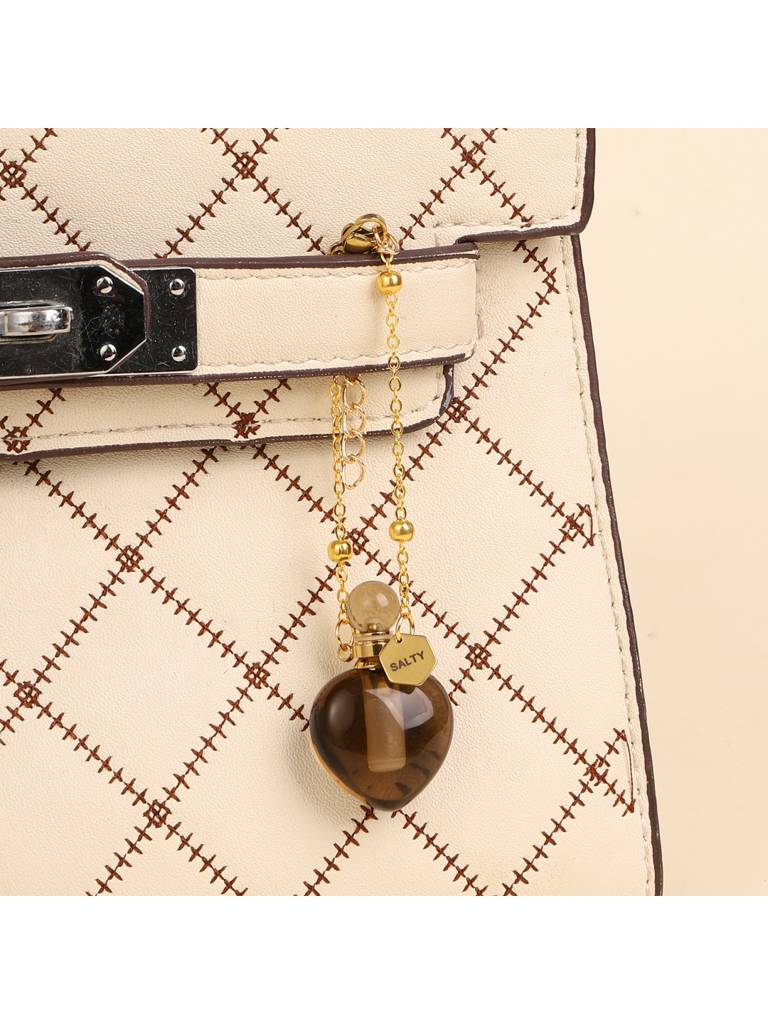 Quartz Perfume Bottle Charm Bracelet For Women & Girls : C-4319-G-BRN