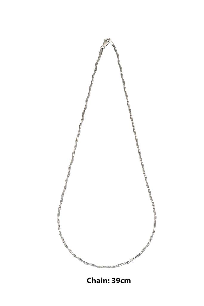 Silberry 925 Sterling Silver Twisted Chain : C11