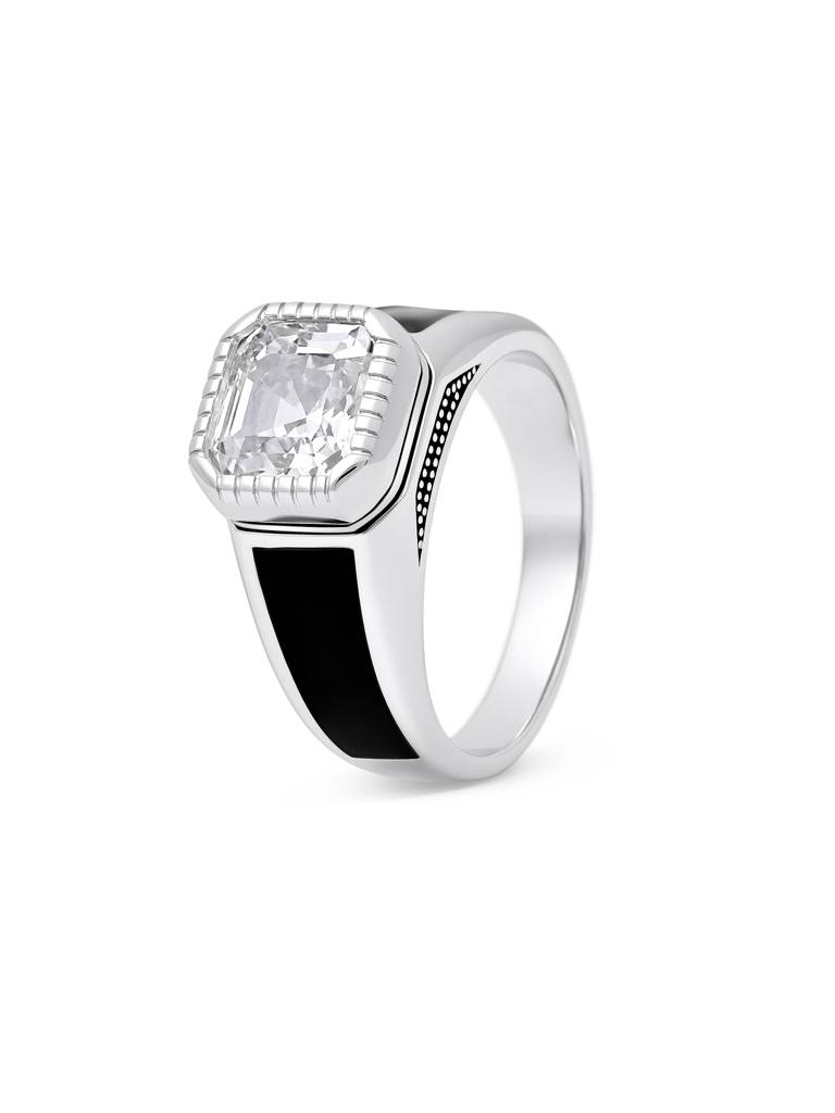 Radiant Edge Silver Ring : CAGR450