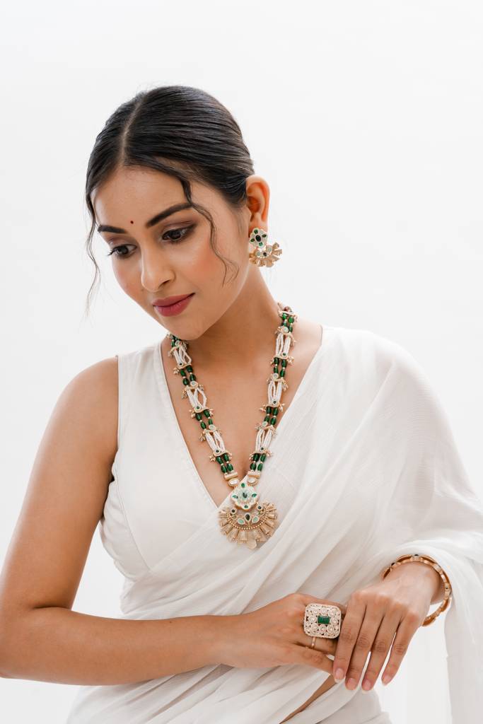 Keira Green Golden Necklace : PA-320