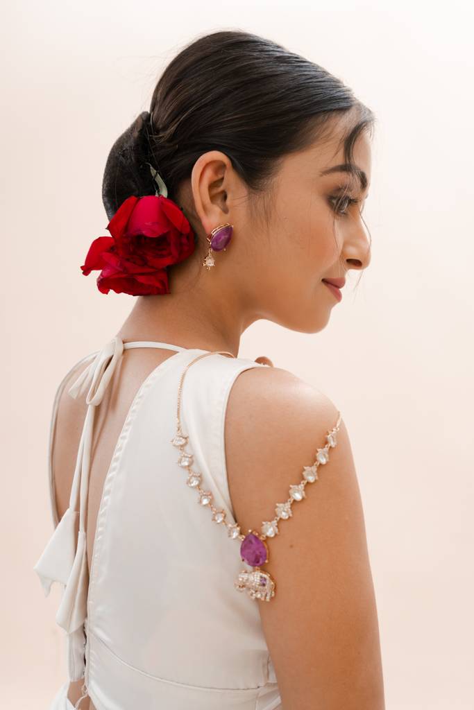 Ridha Purple Elephant Necklace : PA-275