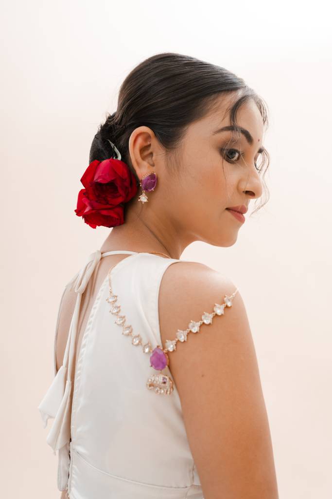 Ridha Purple Elephant Necklace : PA-275
