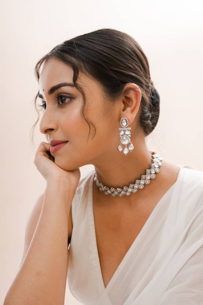 Lunar Glint Polki Necklace : PA-276