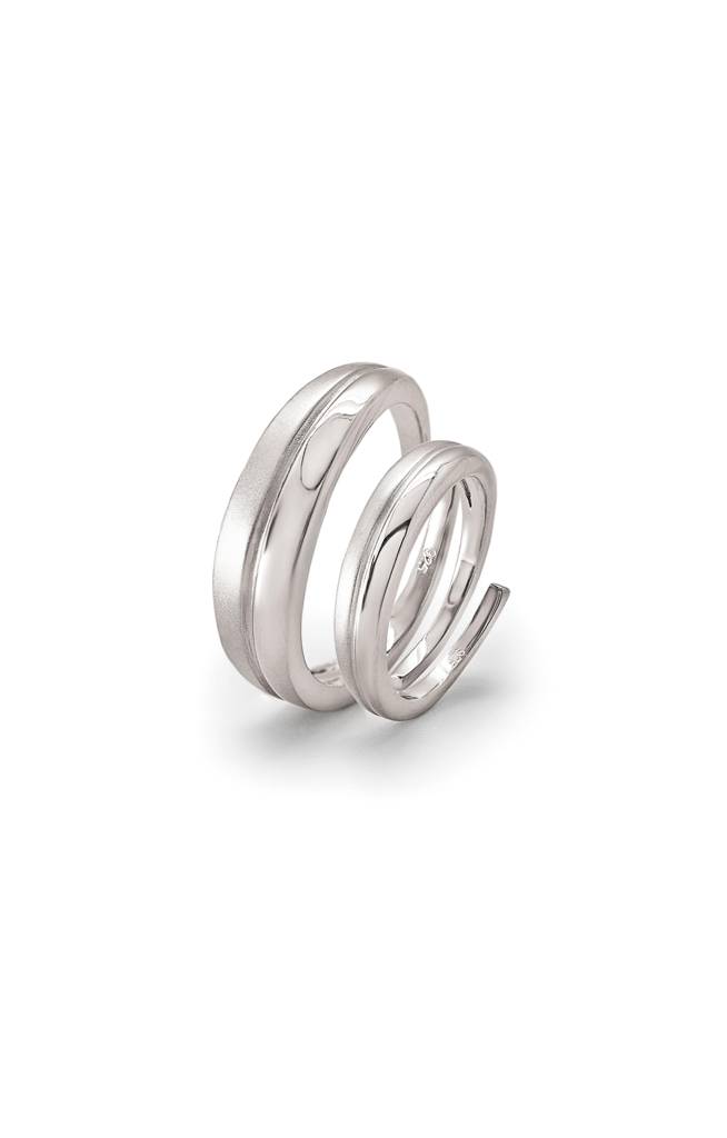 Silberry 925 Sterling Silver Love Band Couple Rings : CB13