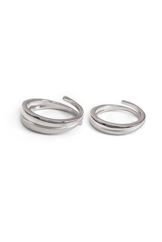 Silberry 925 Sterling Silver Love Band Couple Rings : CB13