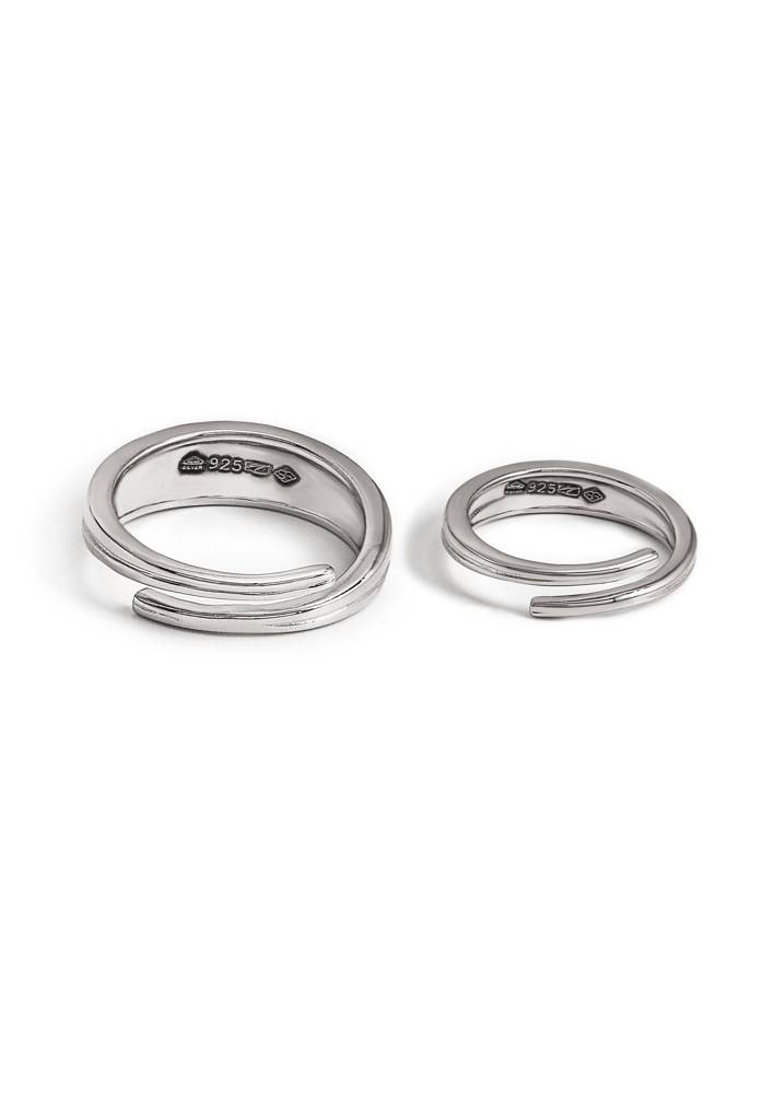Silberry 925 Sterling Silver Love Band Couple Rings : CB13