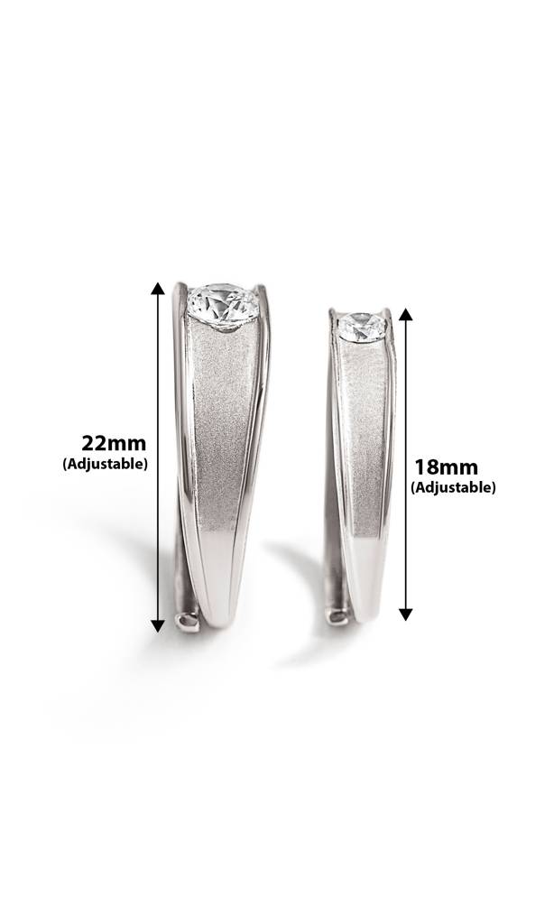 Silberry 925 Sterling Silver Modern Love Couple Rings : CB19