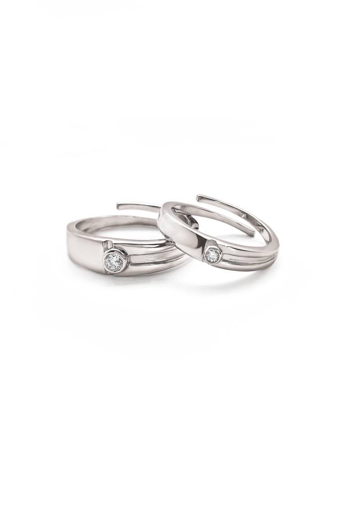 Silberry 925 Sterling Silver Young Love Couple Rings : CB26