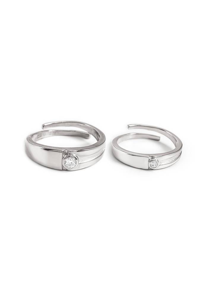 Silberry 925 Sterling Silver Young Love Couple Rings : CB26