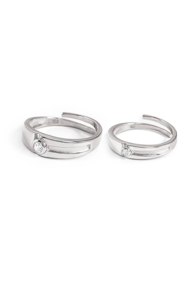 Silberry 925 Sterling Silver Young Love Couple Rings : CB26