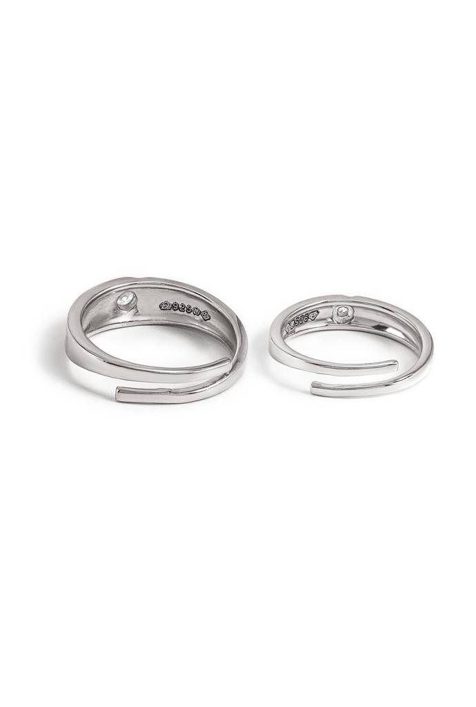 Silberry 925 Sterling Silver Young Love Couple Rings : CB26