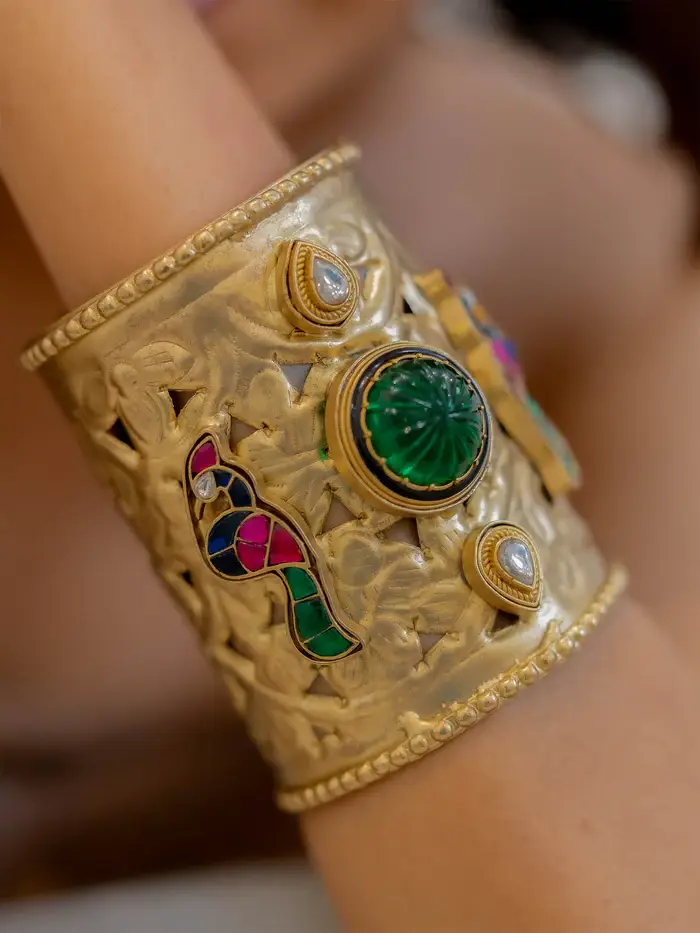 Multicolor Gold Plated Contemporary Bangles : CC-BRAC4M