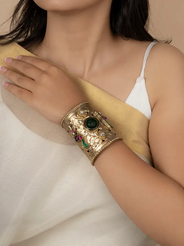 Multicolor Gold Plated Contemporary Bangles : CC-BRAC4M