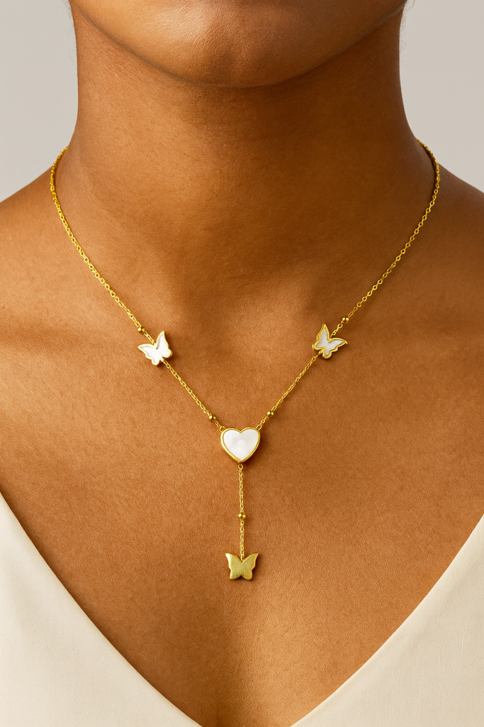 Butterfly Layer Necklace : CC1DGB