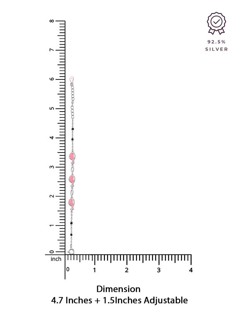 Kids Fish Sterling Silver Bracelet : CCBR70-S-NA