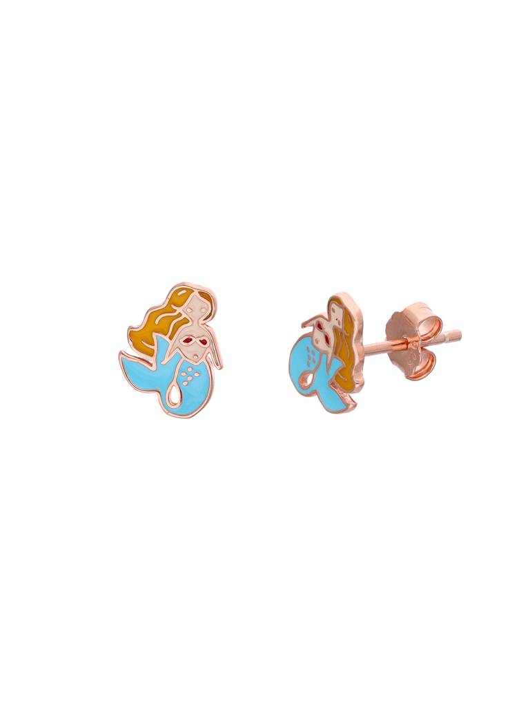 Children'S Mermaid Silver Earrings : CCER45-RG-NA
