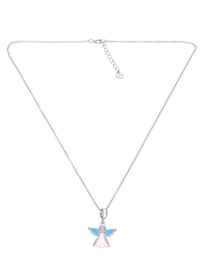 Kids Angel Silver Chain Pendant : CCNL10-S-NA