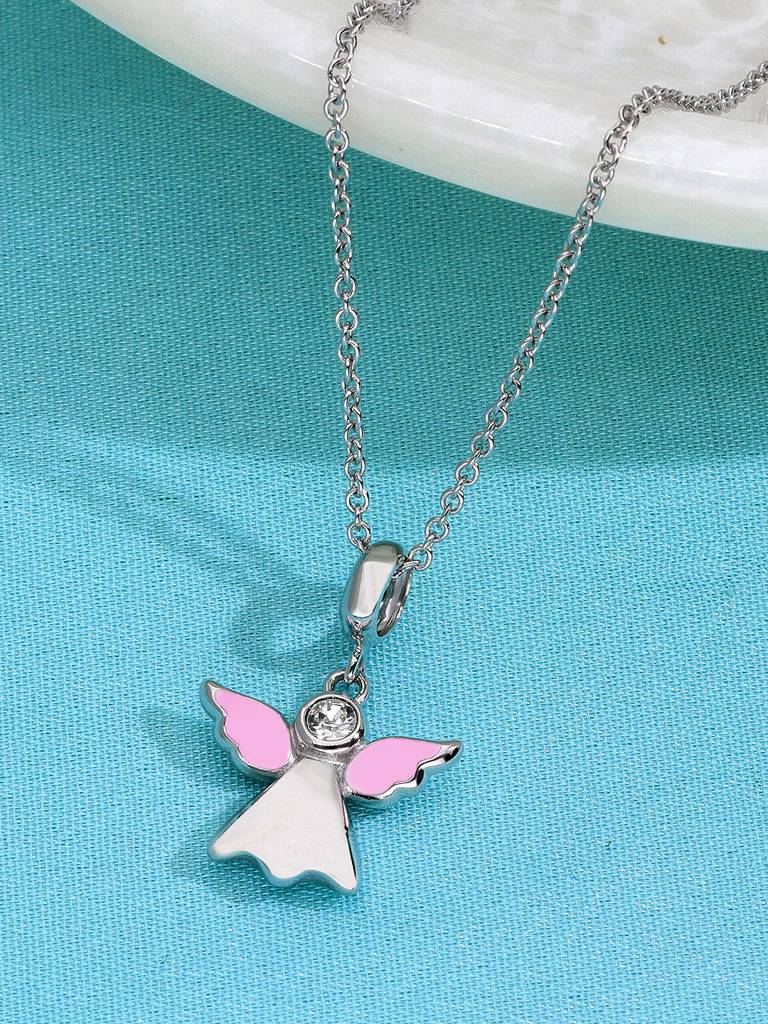 Kids Angel Silver Chain Pendant : CCNL11-S-NA
